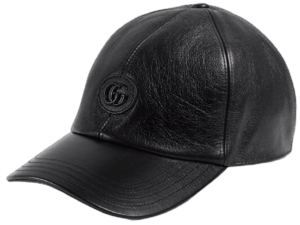 Mu Gucci Leather baseball Double G 'Black' ‎727238-4HAU4-1000