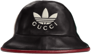 Mu Gucci Adidas x Gucci Leather Fedora 'Black' 724629-3HANZ-1074