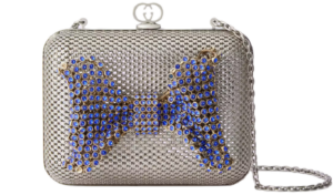Tui Gucci Metal Handbag Crystal Bow 'Silver' ‎725794-9AAA2-8054