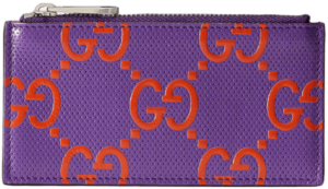 Vi Gucci GG Embossed Zip Card Case 'Purple' 725550-AABCZ-5441
