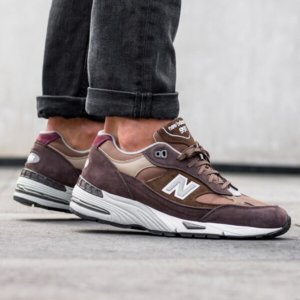 Alternative view of Giày New Balance 991 'Brown White' M991NGG