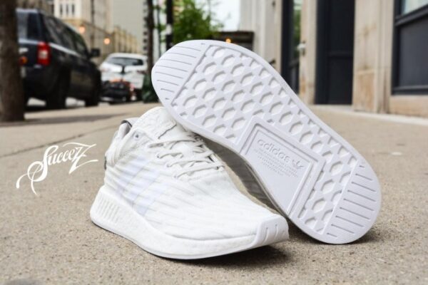 Giày Adidas NMD R2 Runner "Triple White" CQ2401 - Hình ảnh 2