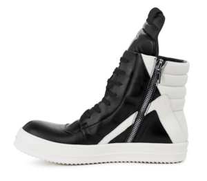Alternative view of Giày Rick Owens Geobasket Leather 'Black Milk' RU02A5894 LPO-9111