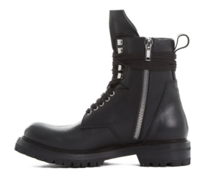 Alternative view of Giày Rick Owens Stivali In Pelle Nera RU02A5862LNP-09