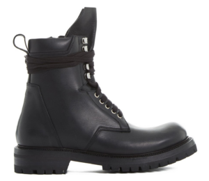 Giày Rick Owens Stivali In Pelle Nera RU02A5862LNP-09