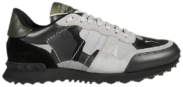 Giày Valentino Garavani Rockrunner Rockstud Lace 'Grey Black Camo' RY2S0723XVUIJ7