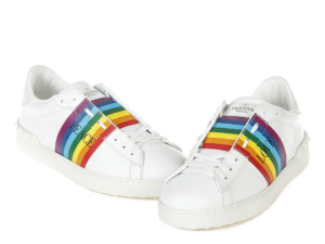 Alternative view of Giày Valentino Rainbow Open Sneaker In White RY2S0830 ZAN GU8