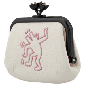 Alternative view of Ví Coach Keith Haring Frame Compact Kisslock 'Chalk' 28689-BPCHK