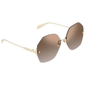 Alternative view of Kính Alexander McQueen Brown Ladies 'Gold' AM0178S-003-64