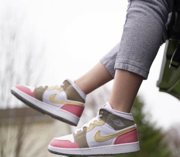 Giày Nike Air Jordan 1 Mid GS 'Pastel Grind' DJ0338-100 - Hình ảnh 6