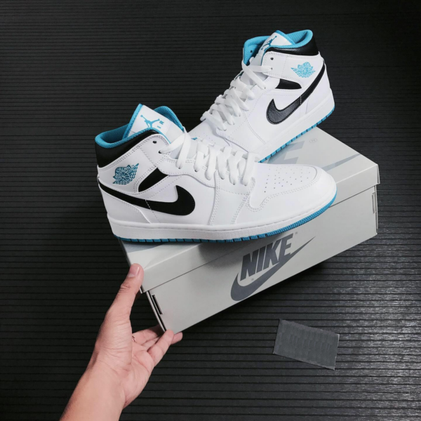 Giày Nike Air Jordan 1 Mid 'Laser Blue' 554724-141 - Hình ảnh 5