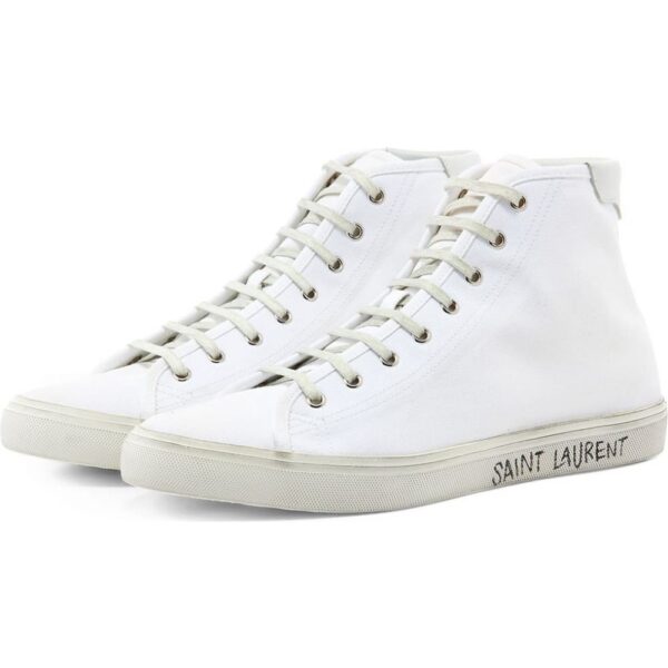 Giày Saint Laurent Malibu Mid Optic White 64924900NG09030 - Hình ảnh 2