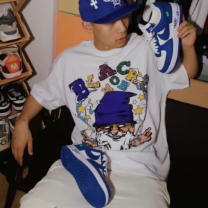 Alternative view of Giày Nike Air Force 1 Low x Louis Vuitton Virgil Abloh 'White Blue' 1A9VAO