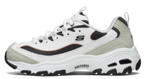 Alternative view of Giày Skechers D'Lites 'White Gray' 66666228-WLGY