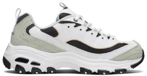 Giày Skechers D'Lites 'White Gray' 66666228-WLGY