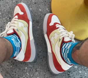 Alternative view of Giày Fendi Low Tops 'Cream Red' 7E1493AI1NF1H1D