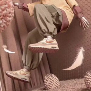 Alternative view of Giày Nike Air Max 1 SE GS 'Storm Pink' AQ3188-600