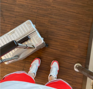 Alternative view of Giày Nike Air Max 1 Ultra Flyknit 'White University Red' 843384-101