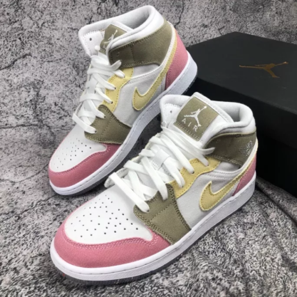 Giày Nike Air Jordan 1 Mid GS 'Pastel Grind' DJ0338-100 - Hình ảnh 3