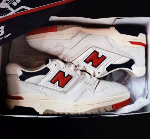 Giày New Balance Aimé Leon Dore x 550 'Red Navy' BB550A3 - Hình ảnh 4