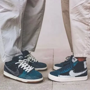 Alternative view of Giày Nike Blazer Mid SB 'Sashiko Pack Mystic Navy' CT0715-400