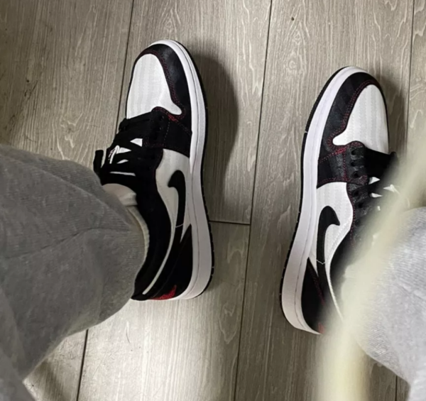 Giày Nike Wmns Air Jordan 1 Low SE Utility 'White Black Red' DD9337-106 - Hình ảnh 4