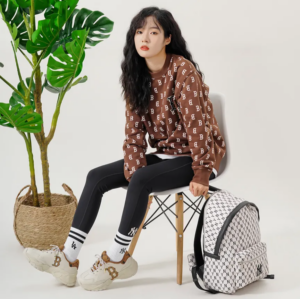 Giay MLB Big Ball Chunky Diamond Monogram 'Beige' 3ASHCDM2N-43BGD