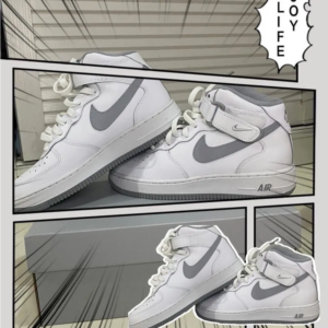 Giay Nike Air Force 1 Mid LE GS 'White Wolf Grey' DH2933-101