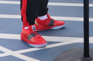 Giay Puma Fusion Nitro 'High Risk Red Team Gold' 195587-04