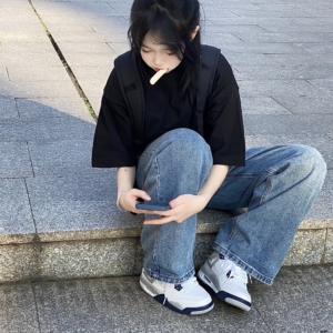 Giay Nike Air Jordan 4 Retro GS 'Midnight Navy' 408452-140