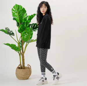 Giay MLB Big Ball Chunky Diamond Monogram NY 'White Black' 3ASHCDM2N-50BKS