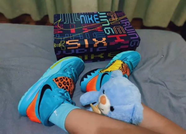 Giày Nike Kyrie 6 EP 'Animal Print Oracle Aqua' BQ4631-300 - Hình ảnh 4