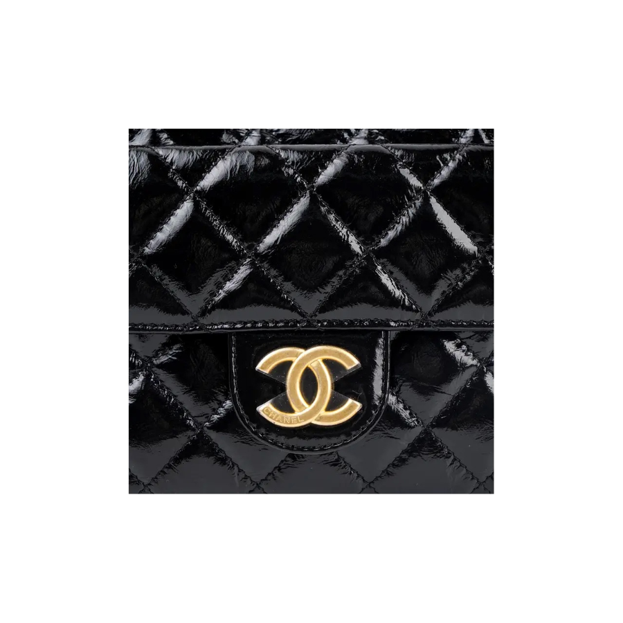 Chanel Surpique Zip Hobo Quilted Lambskin Small Black 5470314