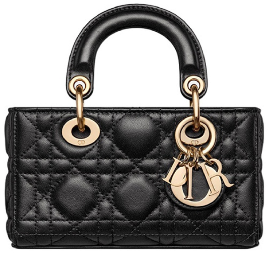 Túi Nữ Dior Micro Lady Djoy Bag Gold Black S0910ONGEM900  LUXITY