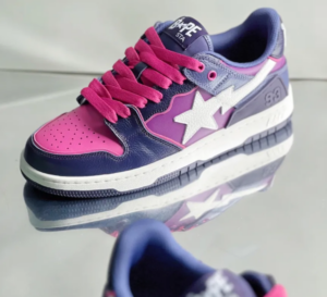 Giay Bape A Bathing Ape Bape SK8 Sta 'Purple White' 1J30-291-024