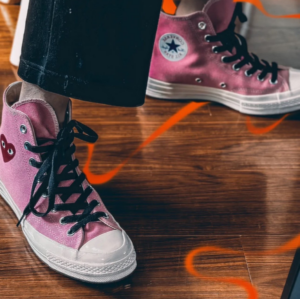 Alternative view of Giày Converse Comme des Garçons PLAY x Chuck 70 High 'Bright Pink' 168301C