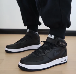 Alternative view of Giày Nike Air Force 1 '07 Mid SP 'Stussy Black' DJ7840-001