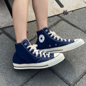 Alternative view of Giày Converse Chuck 70 High Recycled Canvas Midnight Navy 172676C