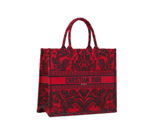 Tui Dior Book Tote Ornamental Cornely Effect Embroidery 'Red And Black' M1286ZMDR-M339
