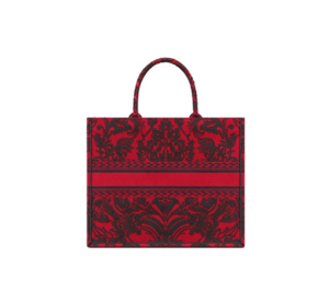 Tui Dior Book Tote Ornamental Cornely Effect Embroidery 'Red And Black' M1286ZMDR-M339