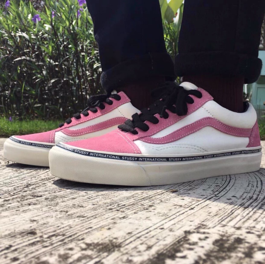 Giày Vans Stussy x Old Skool LX 'Rose' VN0A36C8OYF - Authentic-Shoes