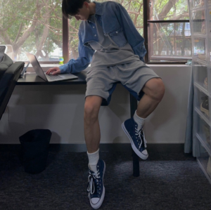 Giay Converse x Stussy Chuck 70 High 'Blue' A03711C