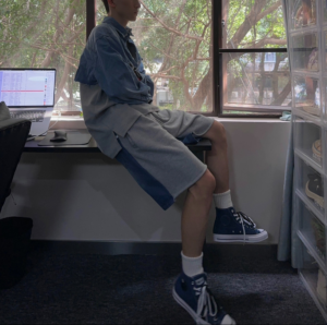 Giay Converse x Stussy Chuck 70 High 'Blue' A03711C