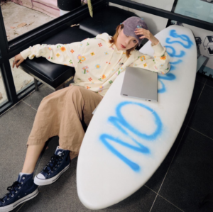 Giay Converse x Stussy Chuck 70 High 'Blue' A03711C