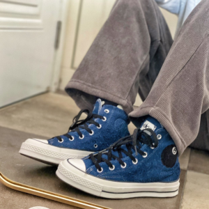 Giay Converse x Stussy Chuck 70 High 'Blue' A03711C