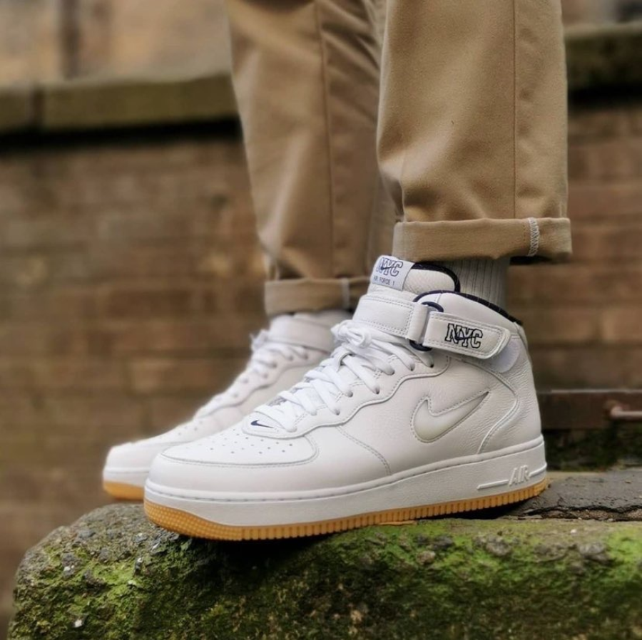 Nike Air Force 1 Mid White Navy NYC DH5622-100