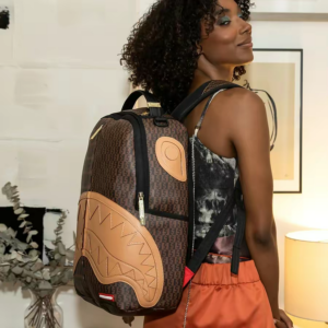 Balo Sprayground Presbyopia Stitching Checkerboard Shark 'Brown' W0835704