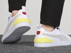 Giay Puma Suede Block White Yellow 380705-01