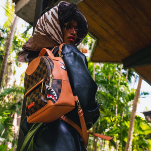 Balo Sprayground Retro Checkerboard Shark Mouth 'Brown' W0735708