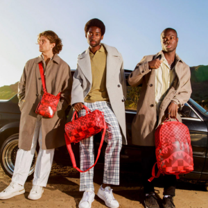 Balo Sprayground Checkerboard Stitching Shark Mouth 'Red' W0845724